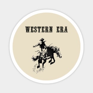 Western Era -  Cowboy on Horseback 6 Magnet